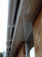 White soffit and guttering