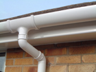 Guttering and downpipe detail